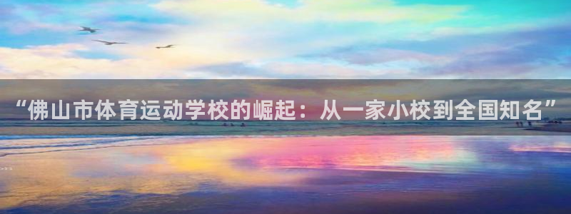MK体育官方正版app集团官网网址：“佛山市体育运动